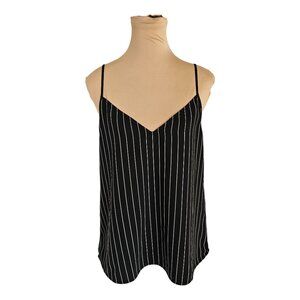 Babaton Black and White Striped Tank Top Sz M